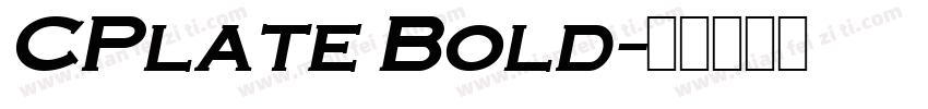 CPlate Bold字体转换